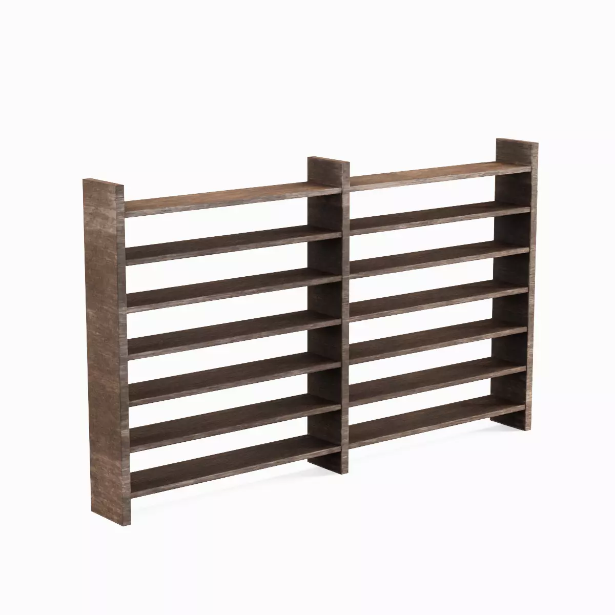 Double Sided Shelf Set Low-poly 3D model_9