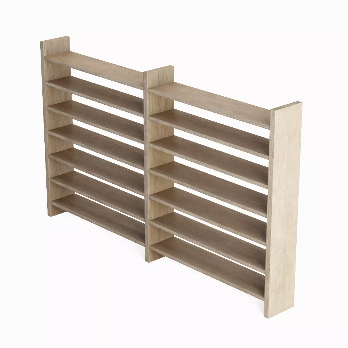 Double Sided Shelf Set Low-poly 3D model_6