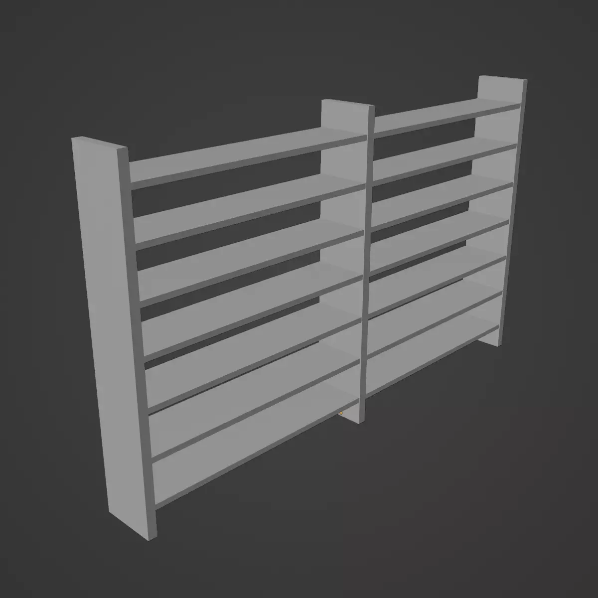 Double Sided Shelf Set Low-poly 3D model_20
