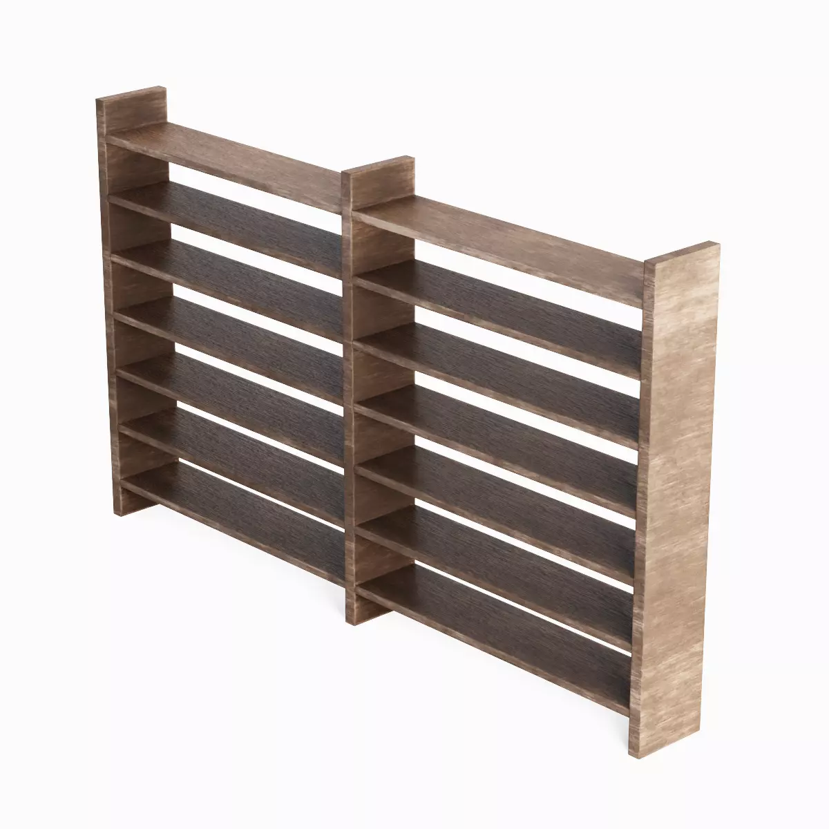 Double Sided Shelf Set Low-poly 3D model_10