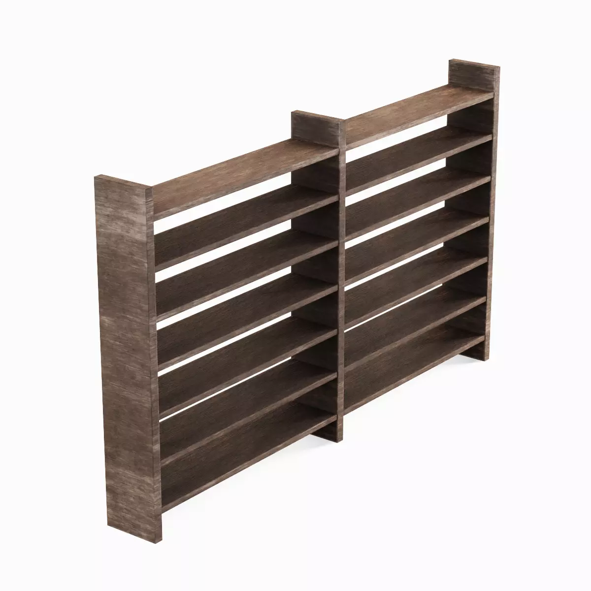 Double Sided Shelf Set Low-poly 3D model_12