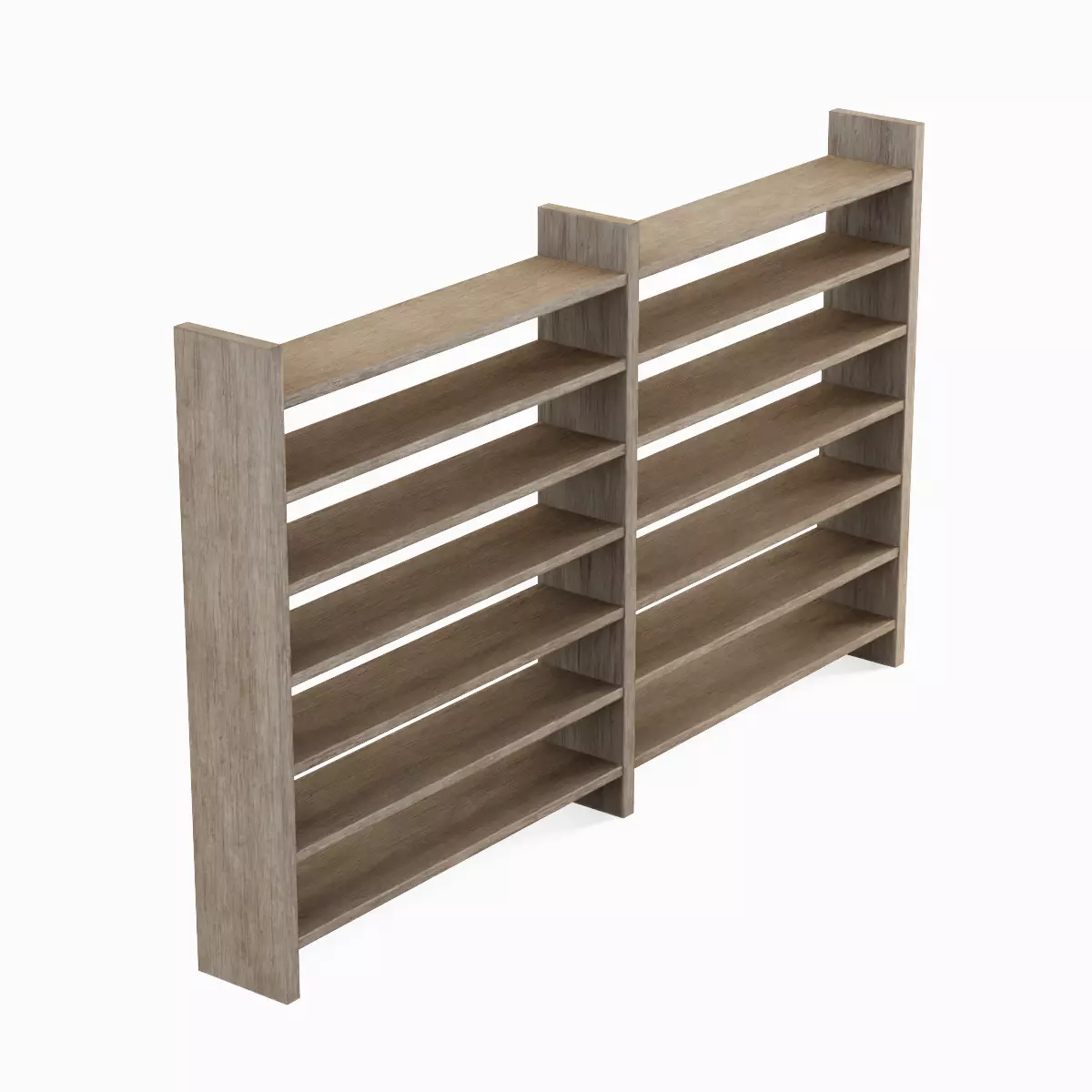 Double Sided Shelf Set Low-poly 3D model_5