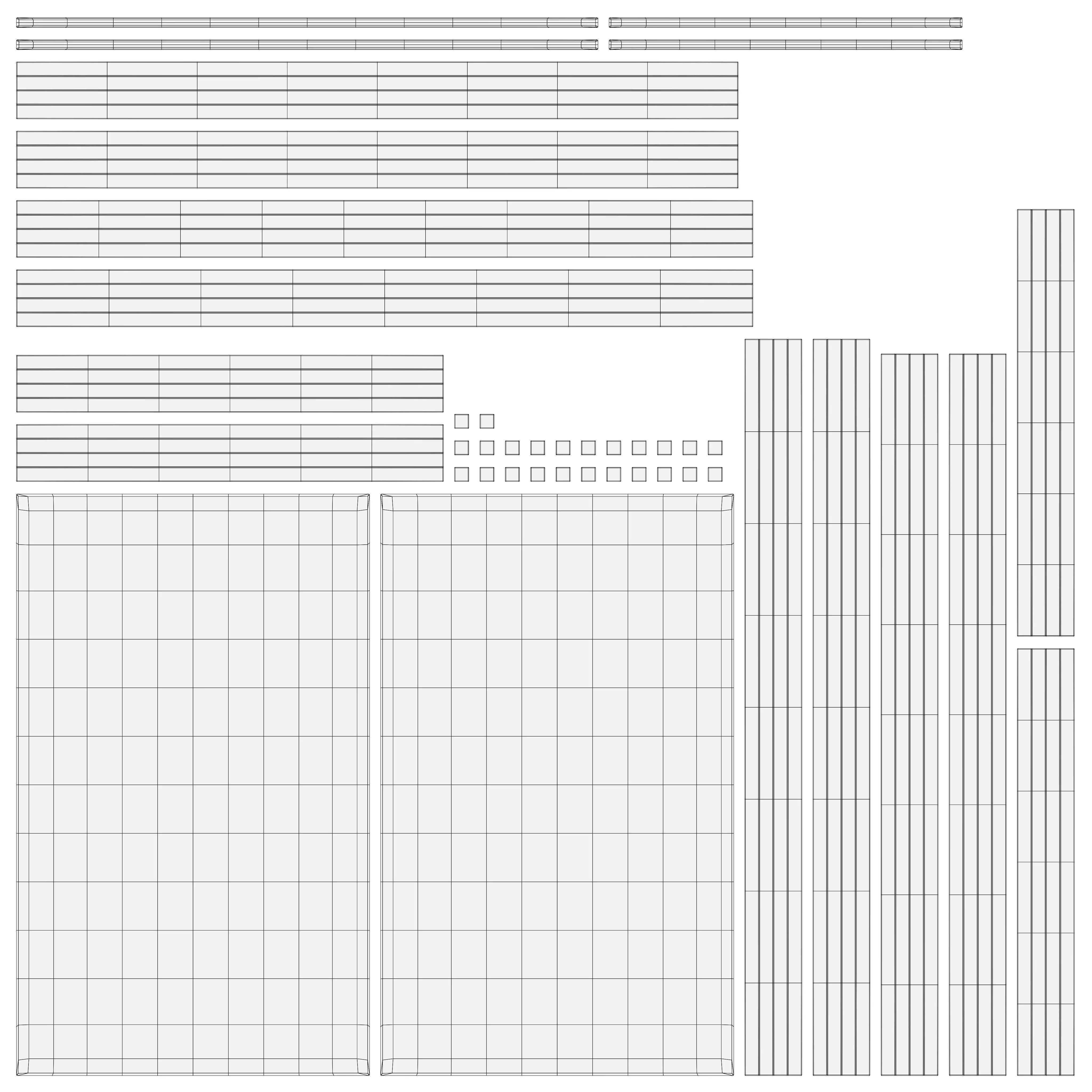 Modern Wooden Top Study and Work Table - Minimalist Metal Frame Low-poly 3D model_6