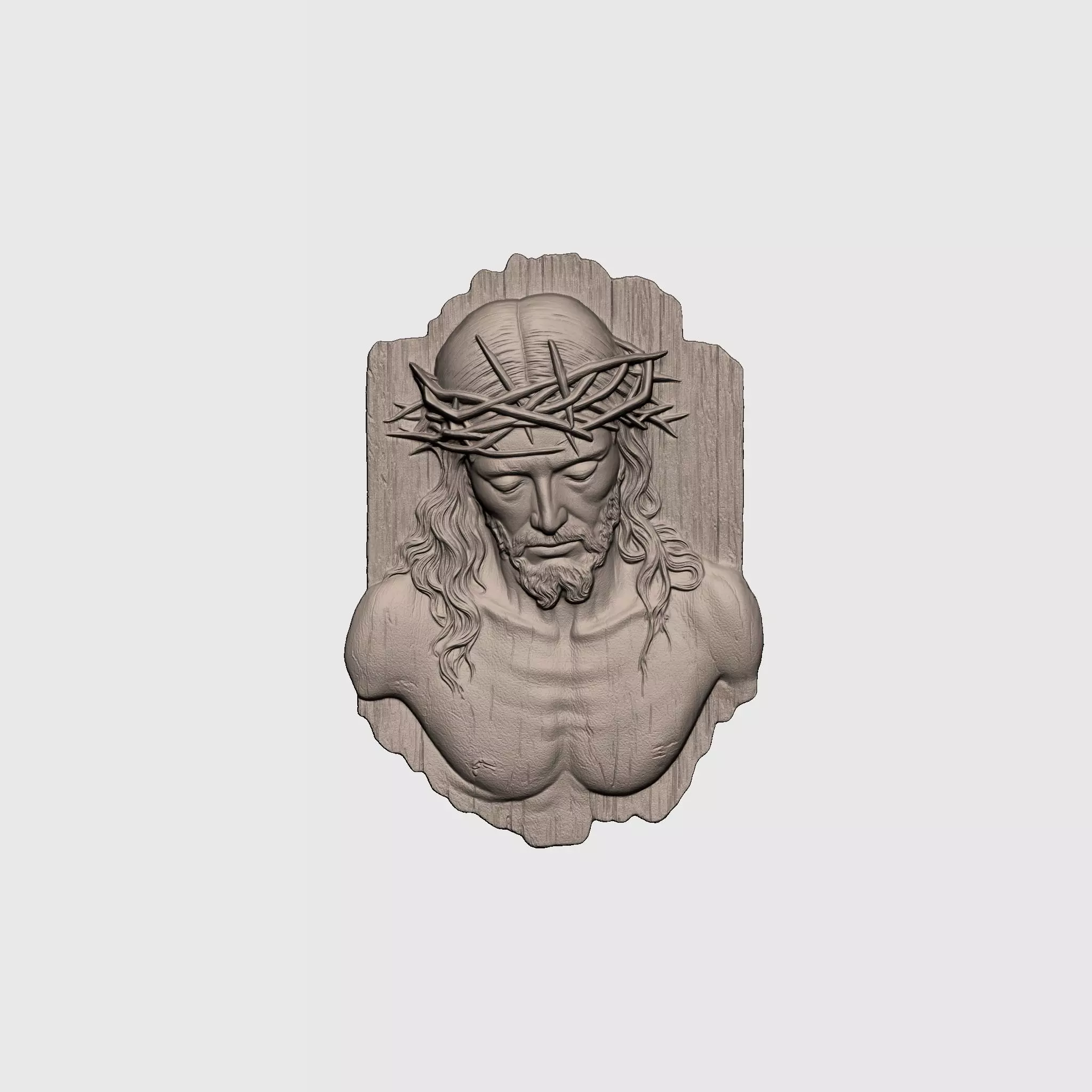 Jesus Pendant v5 3D print model_6