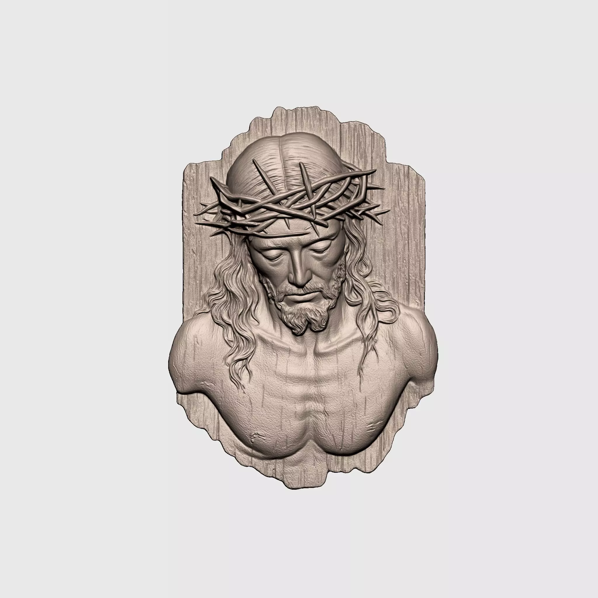 Jesus Pendant v5 3D print model_0