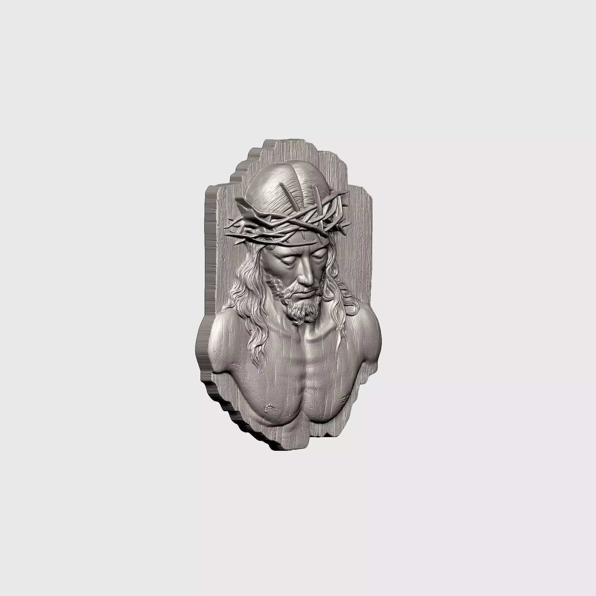Jesus Pendant v5 3D print model_8