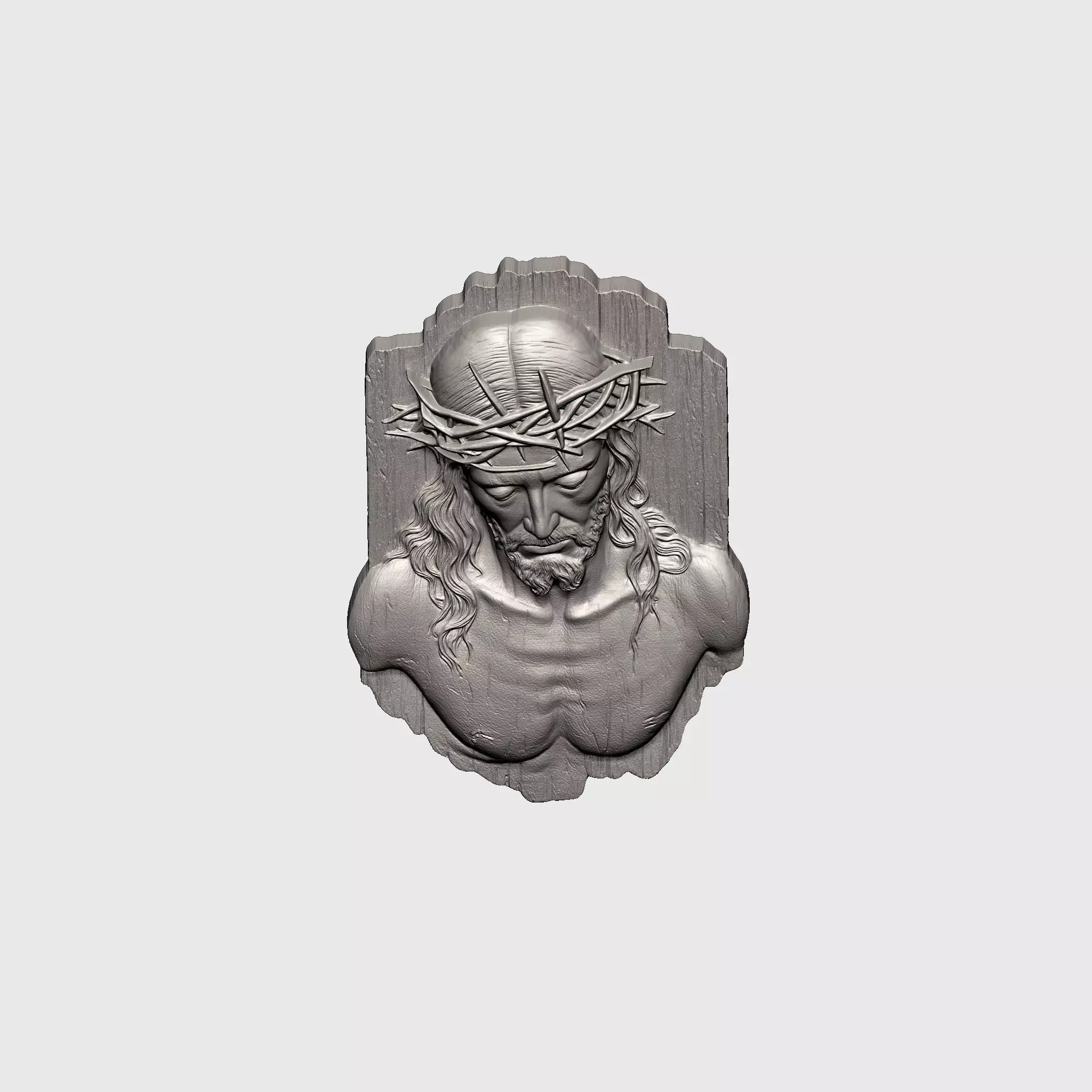 Jesus Pendant v5 3D print model_10