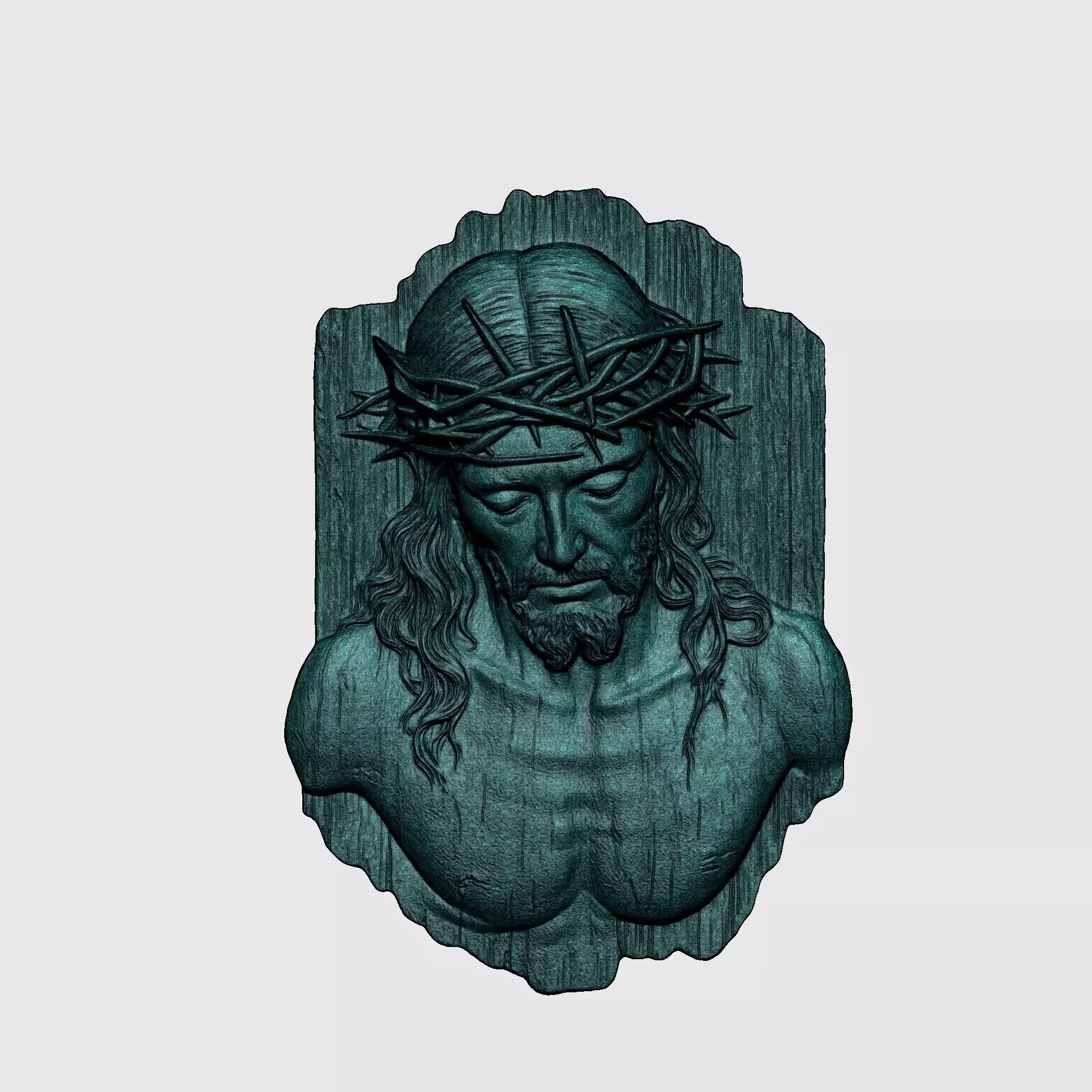 Jesus Pendant v5 3D print model_11