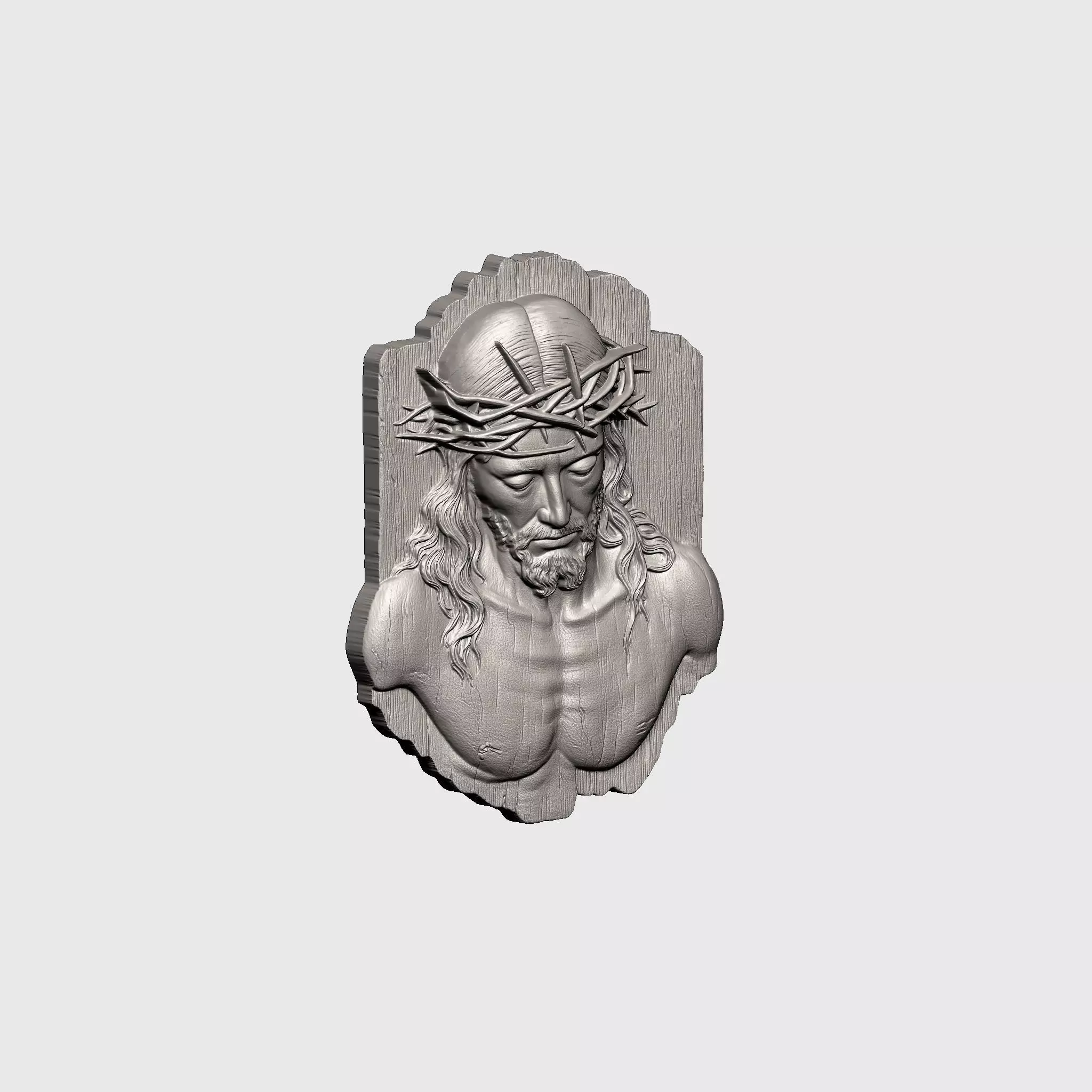 Jesus Pendant v5 3D print model_9