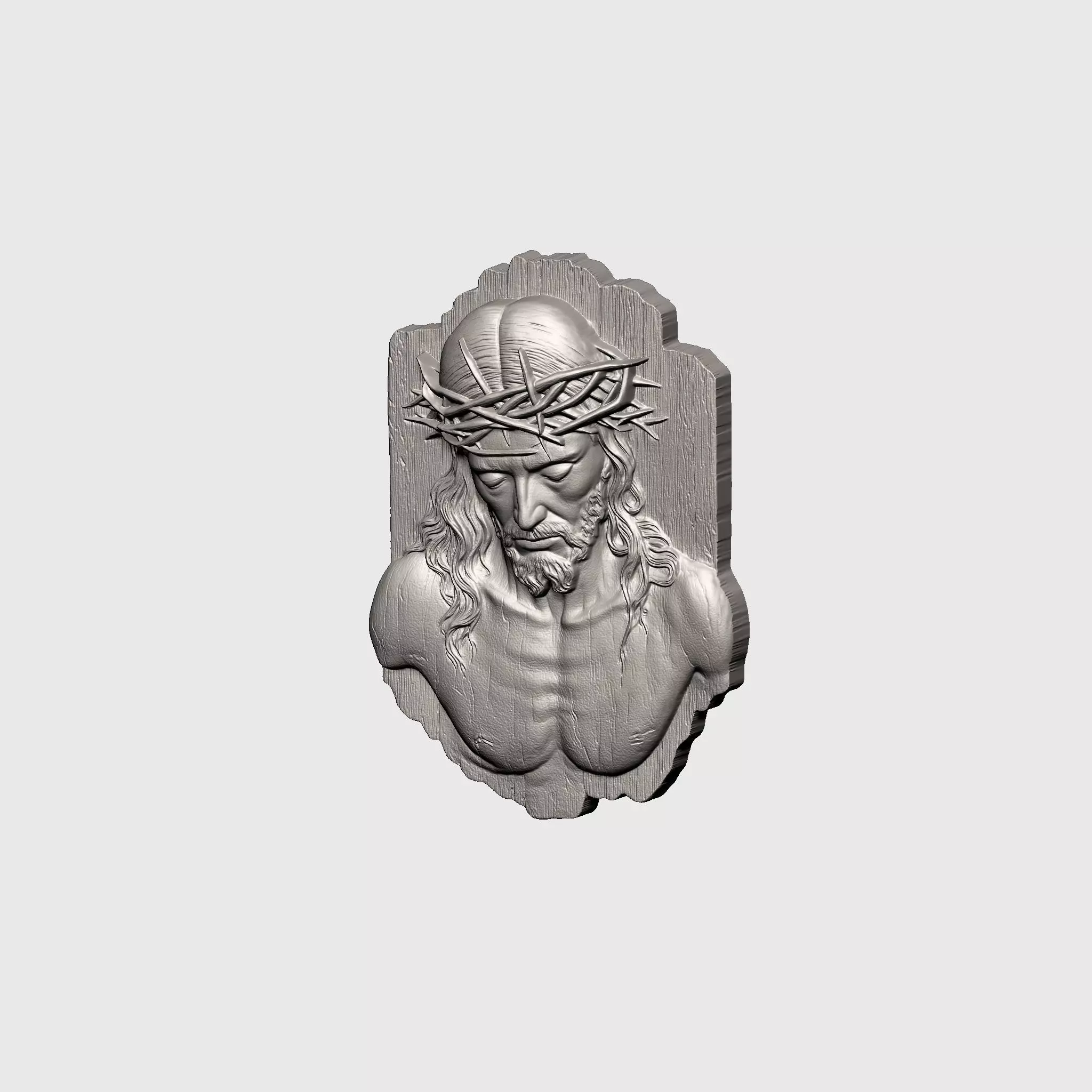 Jesus Pendant v5 3D print model_7