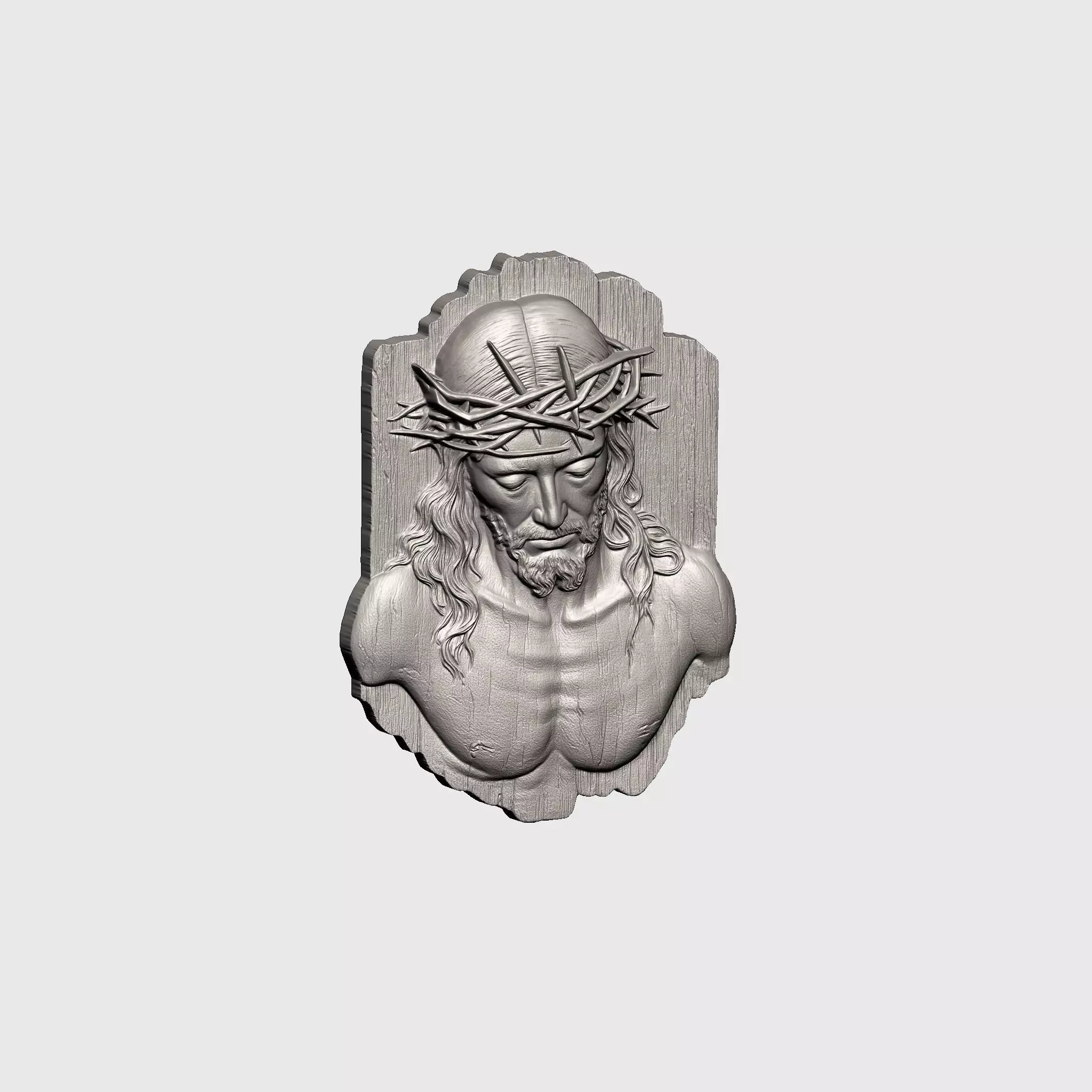 Jesus Pendant v5 3D print model_5