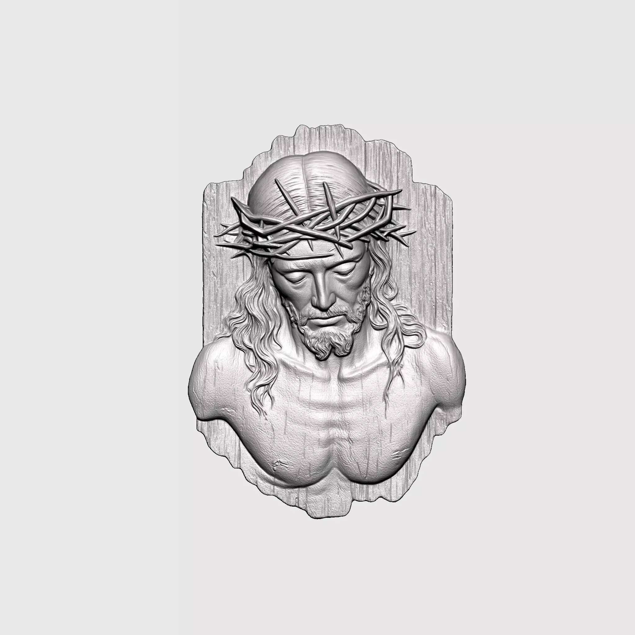 Jesus Pendant v5 3D print model_1