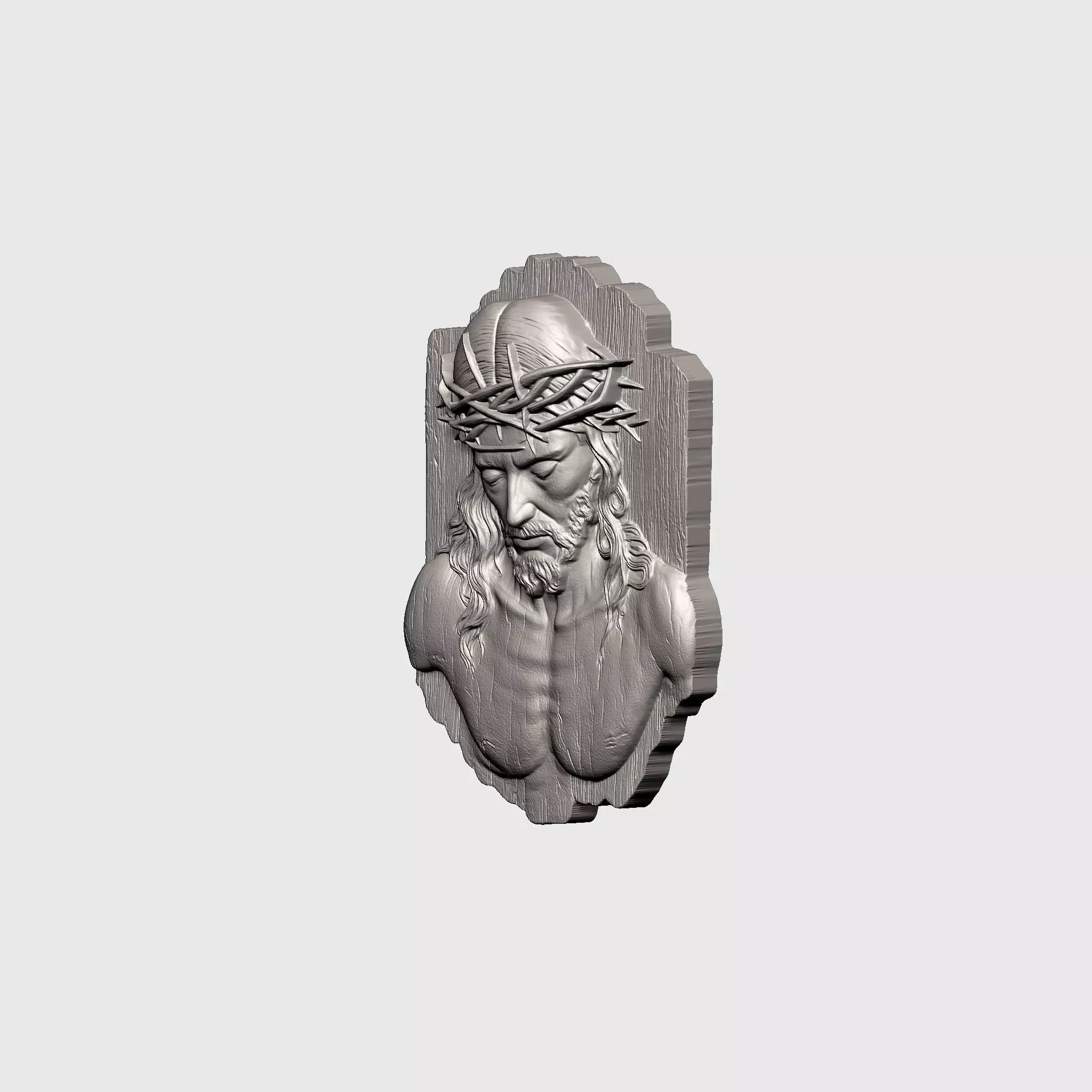 Jesus Pendant v5 3D print model_13