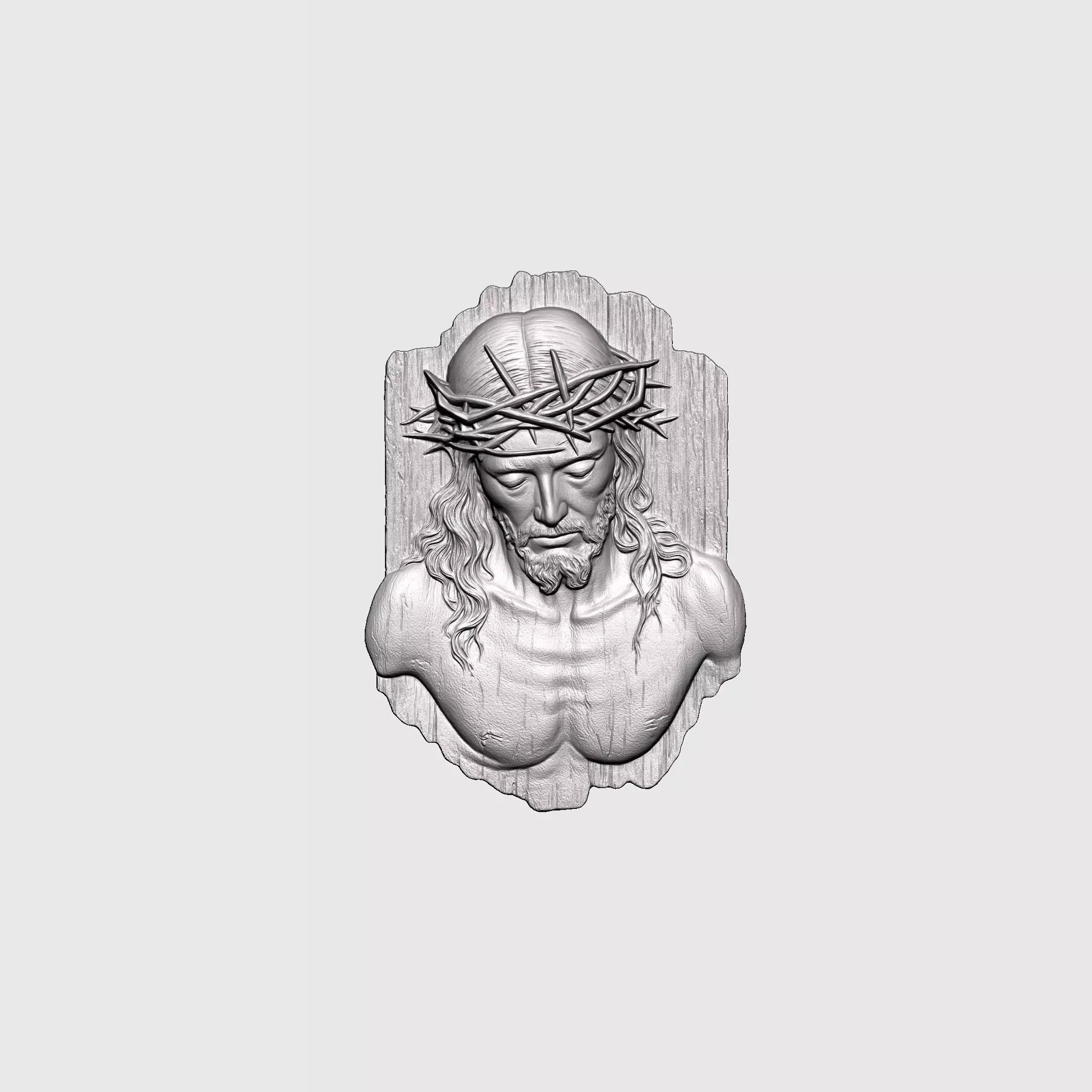 Jesus Pendant v5 3D print model_2