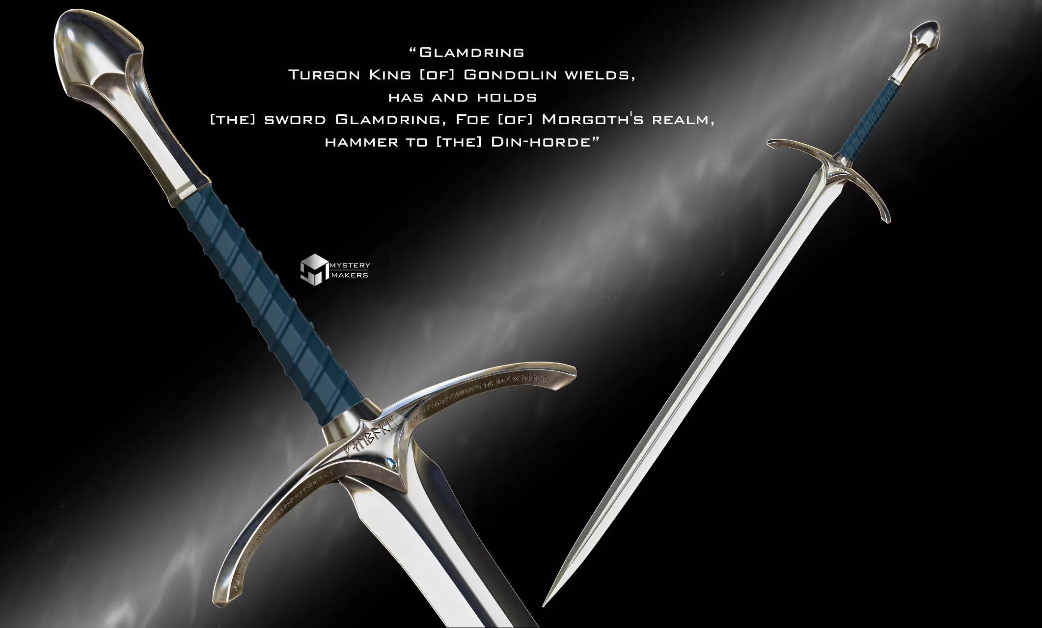 Glamdring sword with display stand 3D print model_0