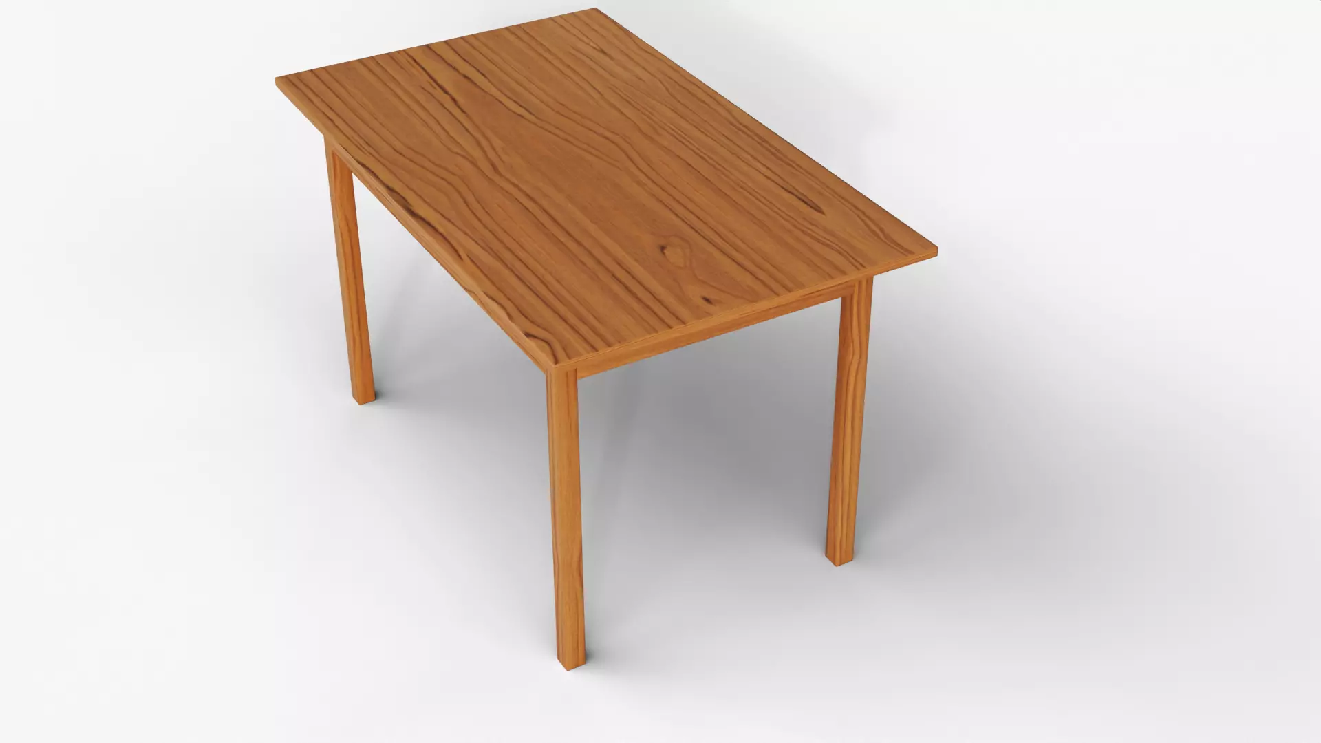 Classic Wooden Furniture - Dining or Writing Table for Interiors Low-poly 3D model_4