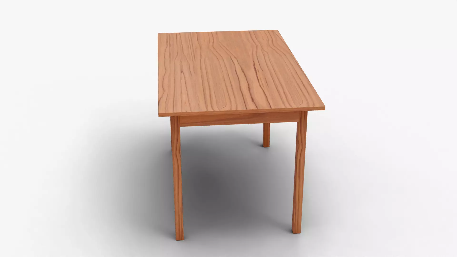 Classic Wooden Furniture - Dining or Writing Table for Interiors Low-poly 3D model_6