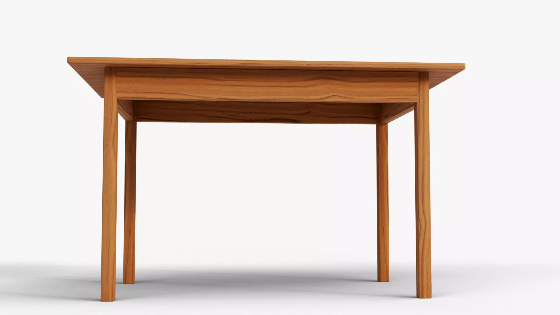 Classic Wooden Furniture - Dining or Writing Table for Interiors Low-poly 3D model_5