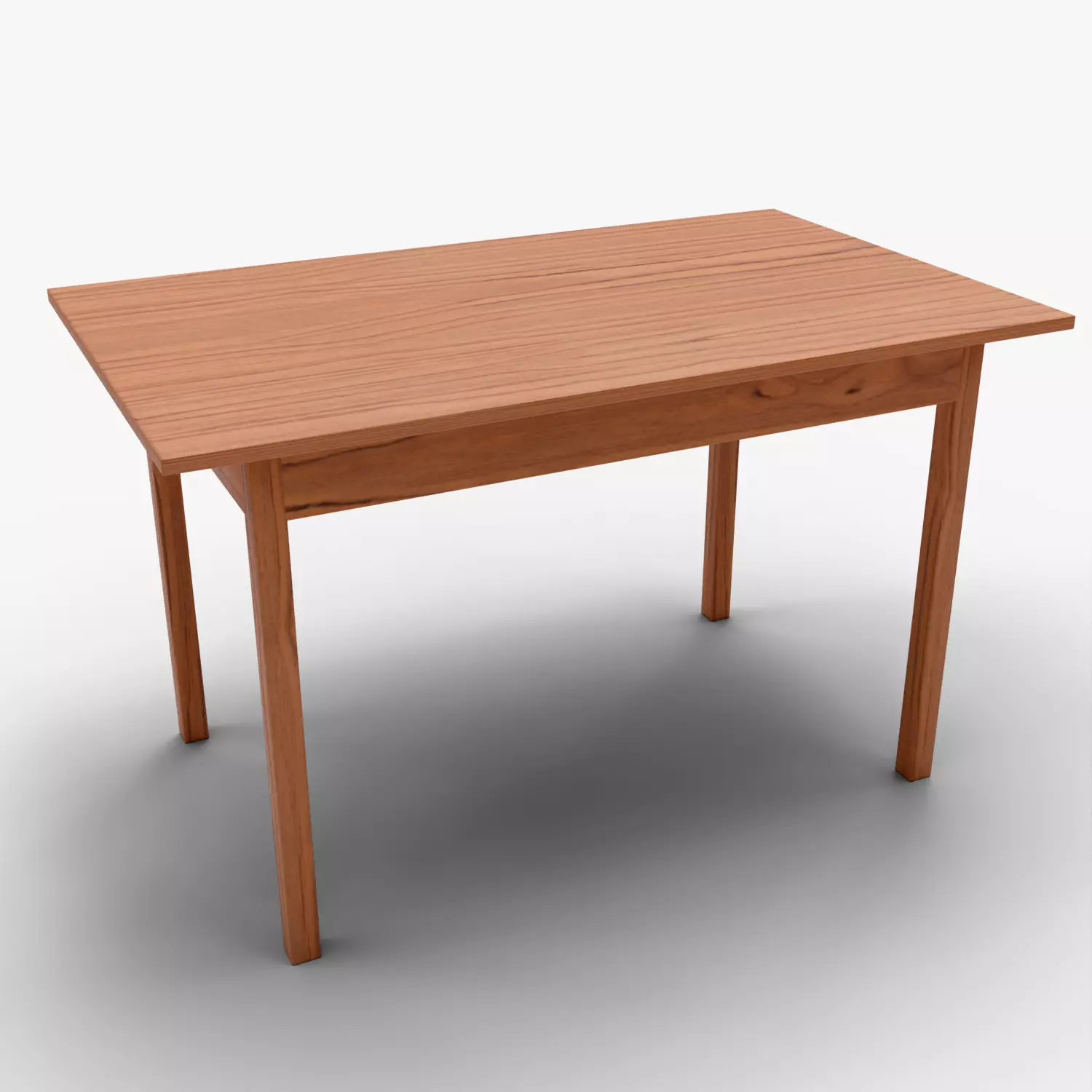 Classic Wooden Furniture - Dining or Writing Table for Interiors Low-poly 3D model_0