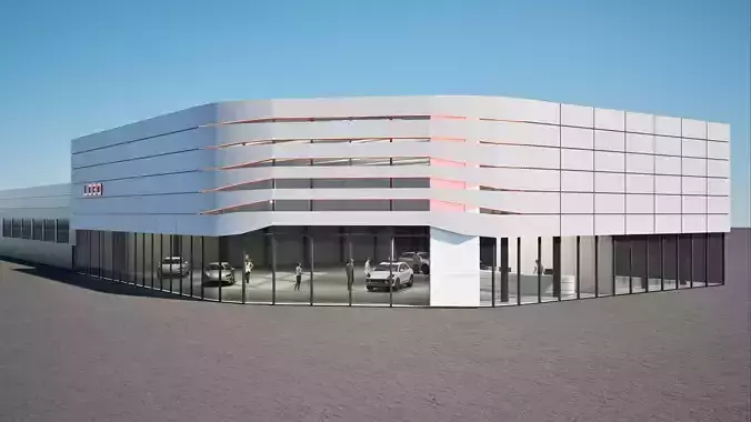 Modern Car Dealership