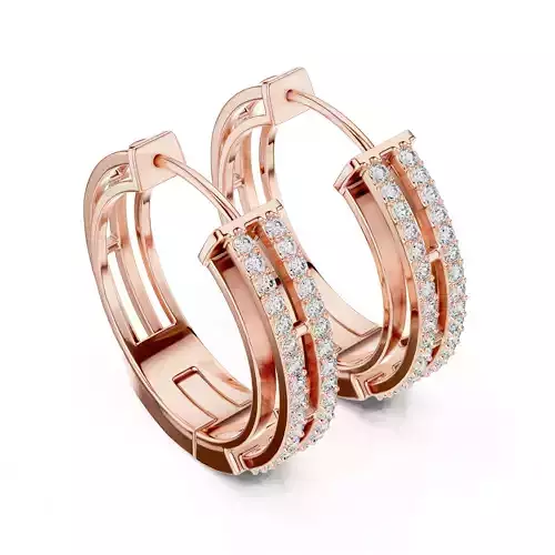 Diamond Hoops Earrings 3dm stl renders animation videos details