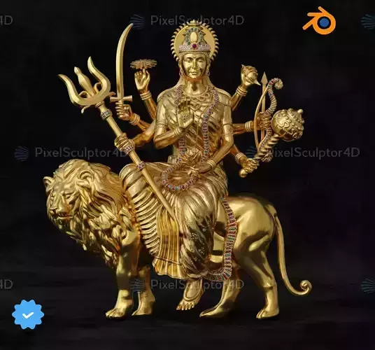 Durga Riding Lion