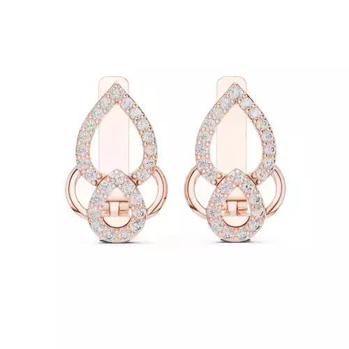 Diamond Hoops Earrings 3dm stl renders animation videos details