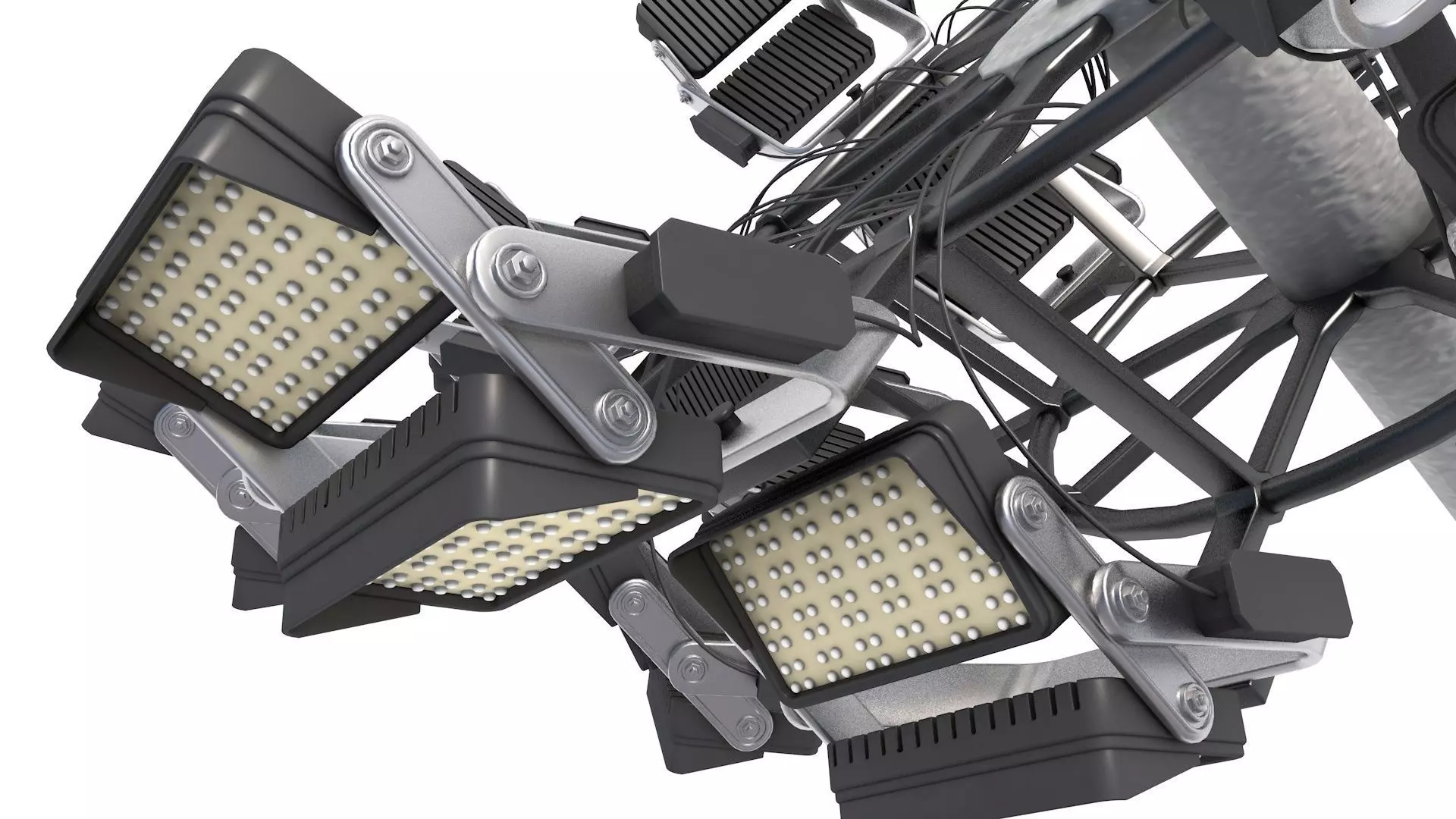 Stadium Light Tower 3D model_2