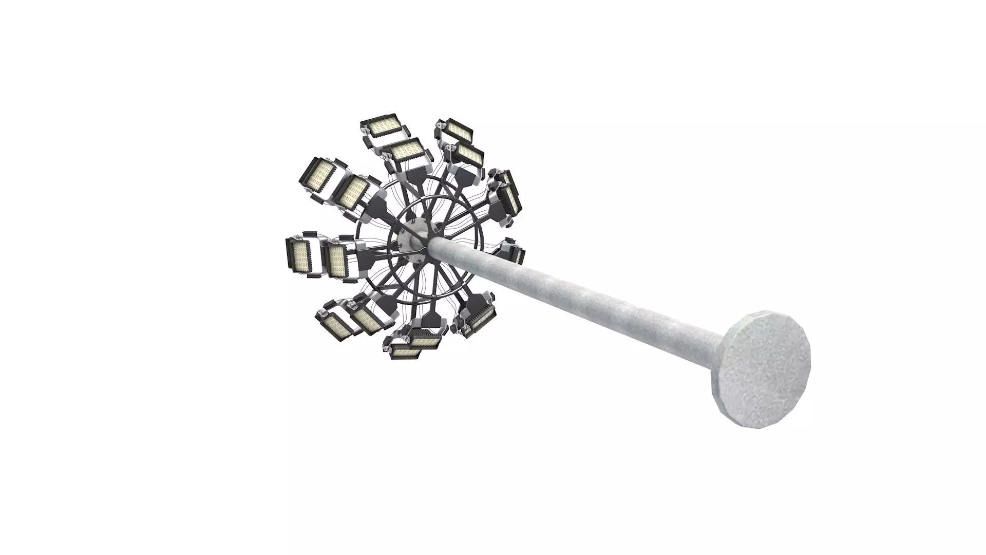 Stadium Light Tower 3D model_3