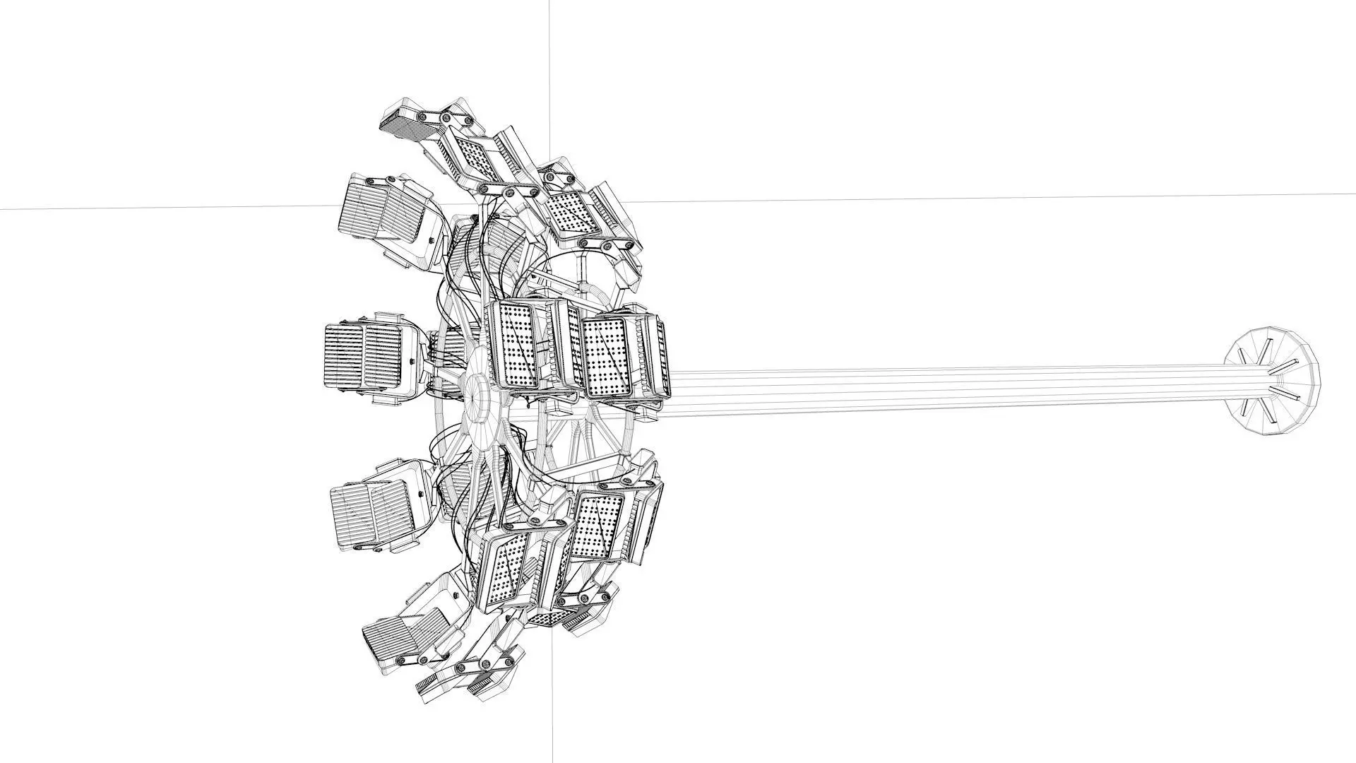 Stadium Light Tower 3D model_4