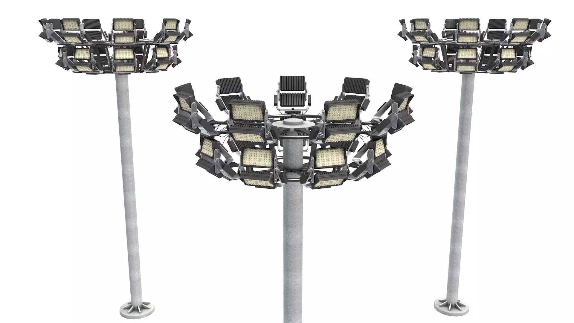 Stadium Light Tower 3D model_0