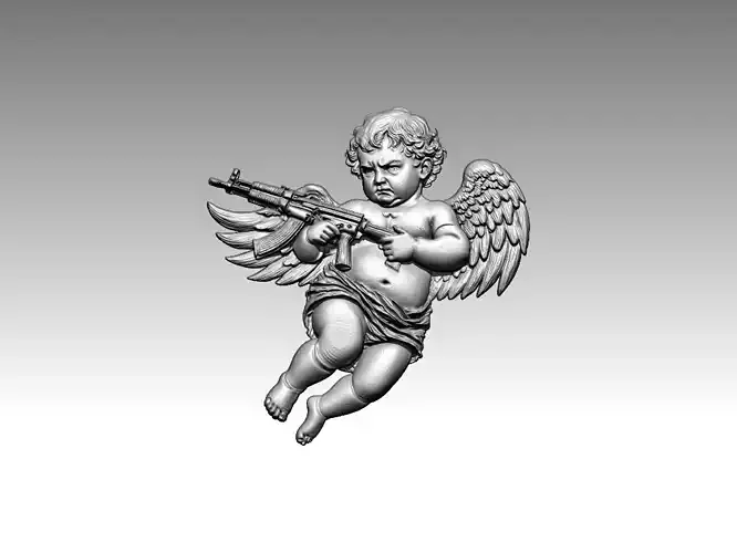 Angel relief pendant