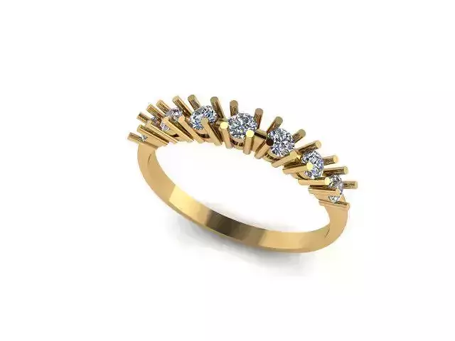 Half Eternity  Diamond ring 7 Stones Design 