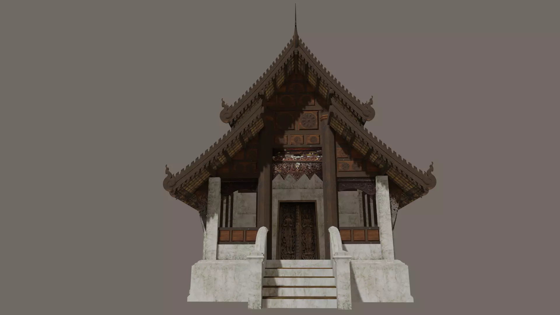 Lanna temple 3D model_8
