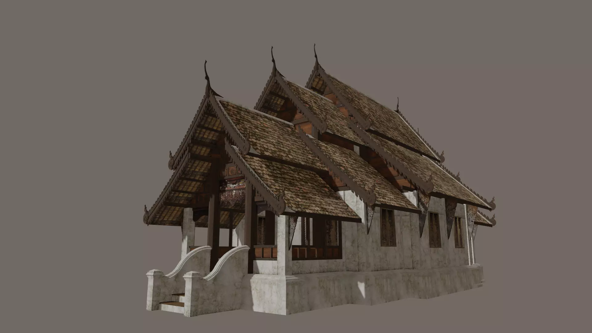 Lanna temple 3D model_6