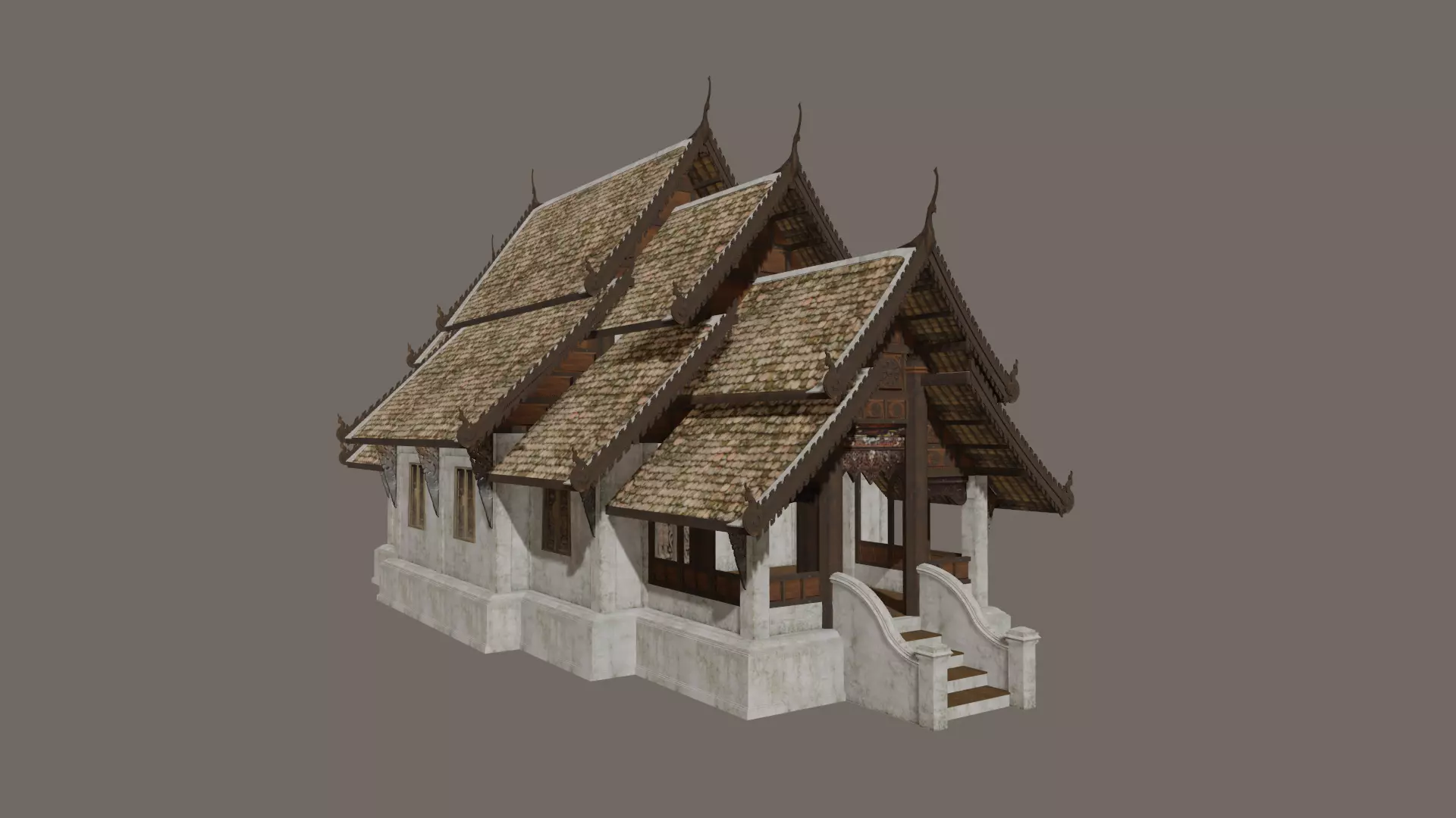 Lanna temple 3D model_2