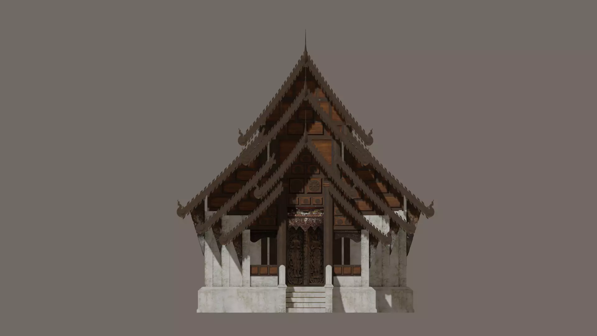 Lanna temple 3D model_3