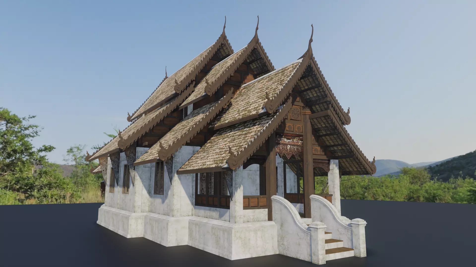 Lanna temple 3D model_0