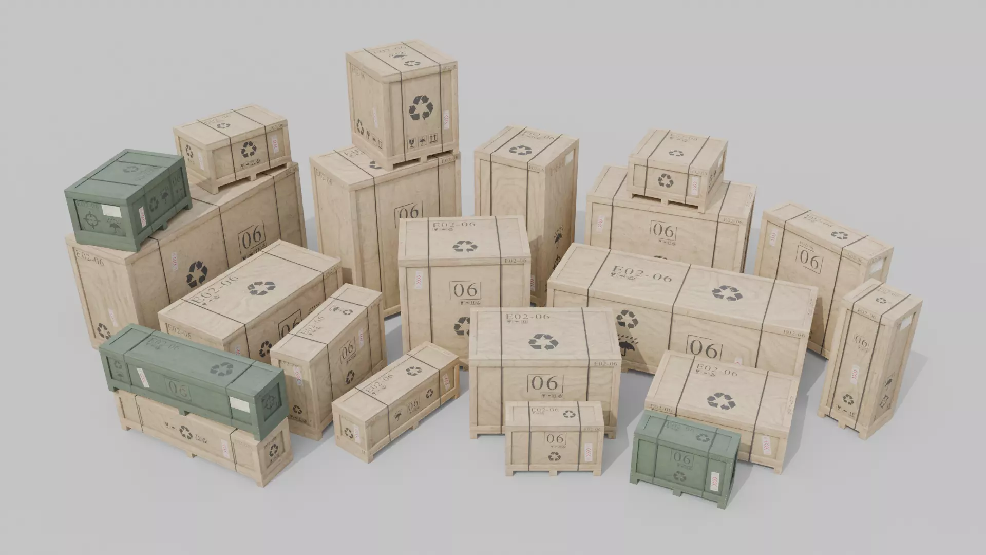 Wooden Crate Mega Pack - Customizable Wooden Box Collection _19