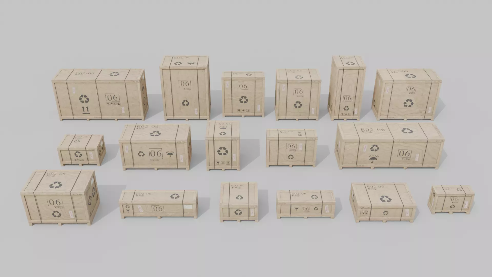 Wooden Crate Mega Pack - Customizable Wooden Box Collection _20