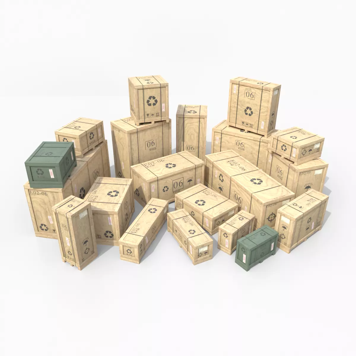 Wooden Crate Mega Pack - Customizable Wooden Box Collection _0