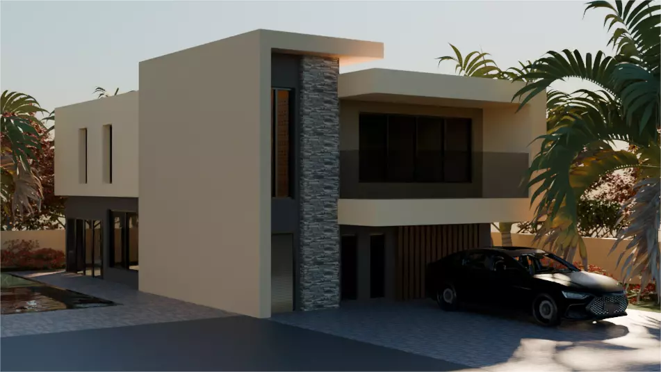 Luxury House 3D Model 3D model_0