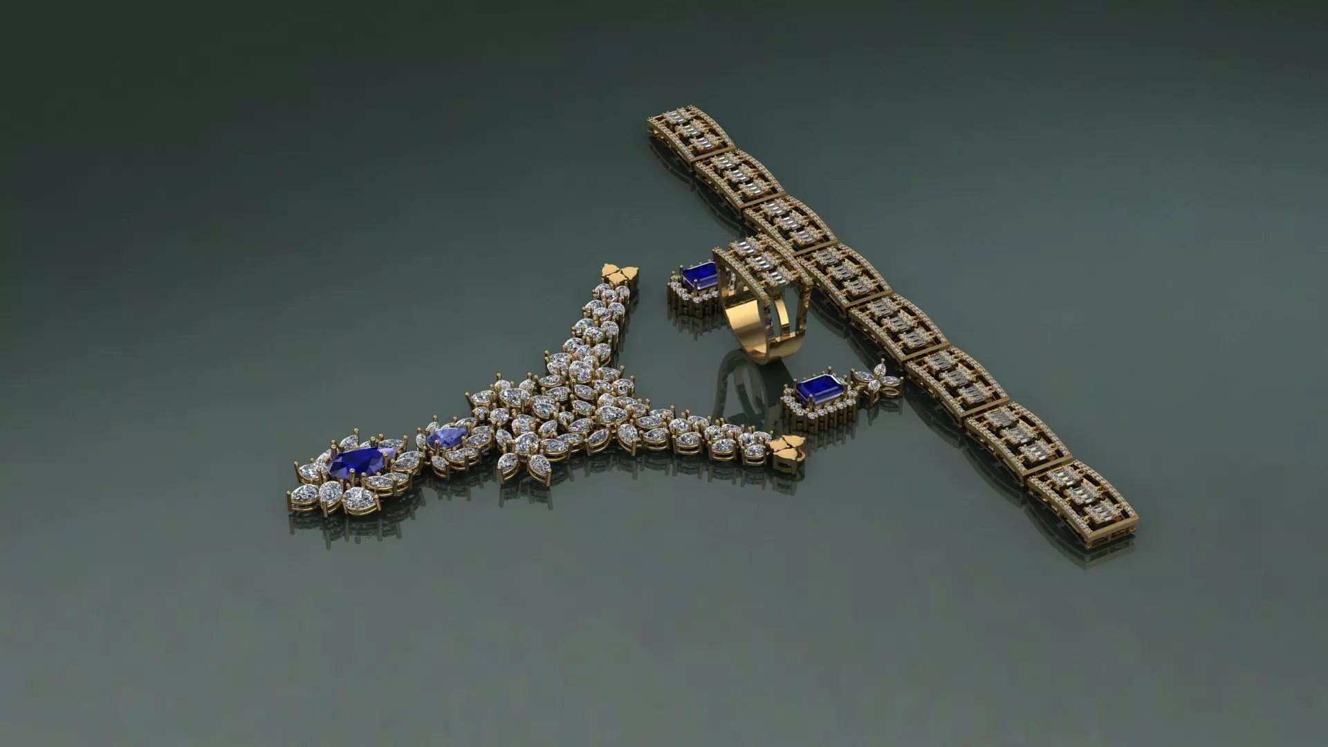 Full Set Jewelry - Royal Ensemble for her 3D print model_1