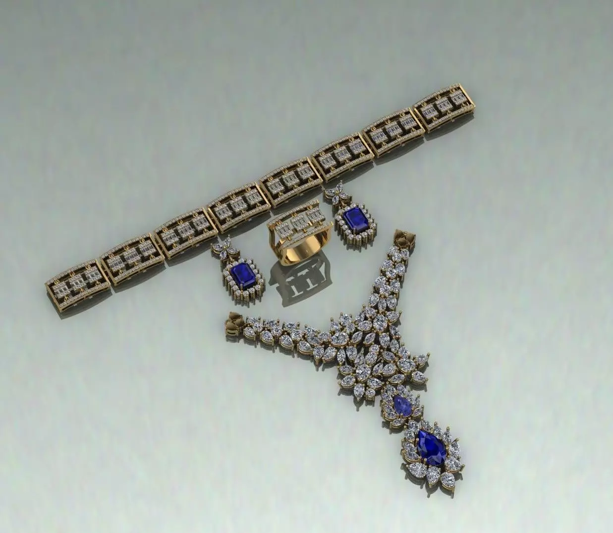 Full Set Jewelry - Royal Ensemble for her 3D print model_0