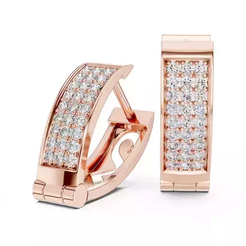 Diamond Hoops Earrings 3dm stl renders animation videos details 3D print model