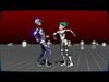 Robotic Girl vs Emerald Warrior Animation Low-poly 3D model_1