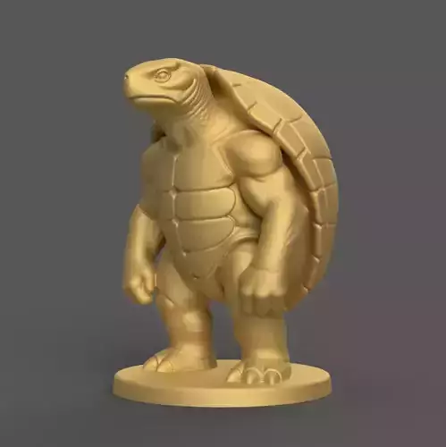 Mighty Turtle Warrior STL Unique 3D Printable Figurine