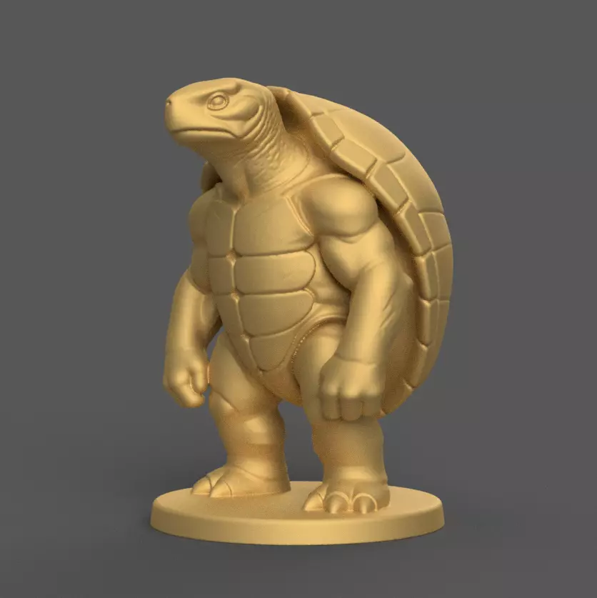 Mighty Turtle Warrior STL Unique 3D Printable Figurine 3D print model