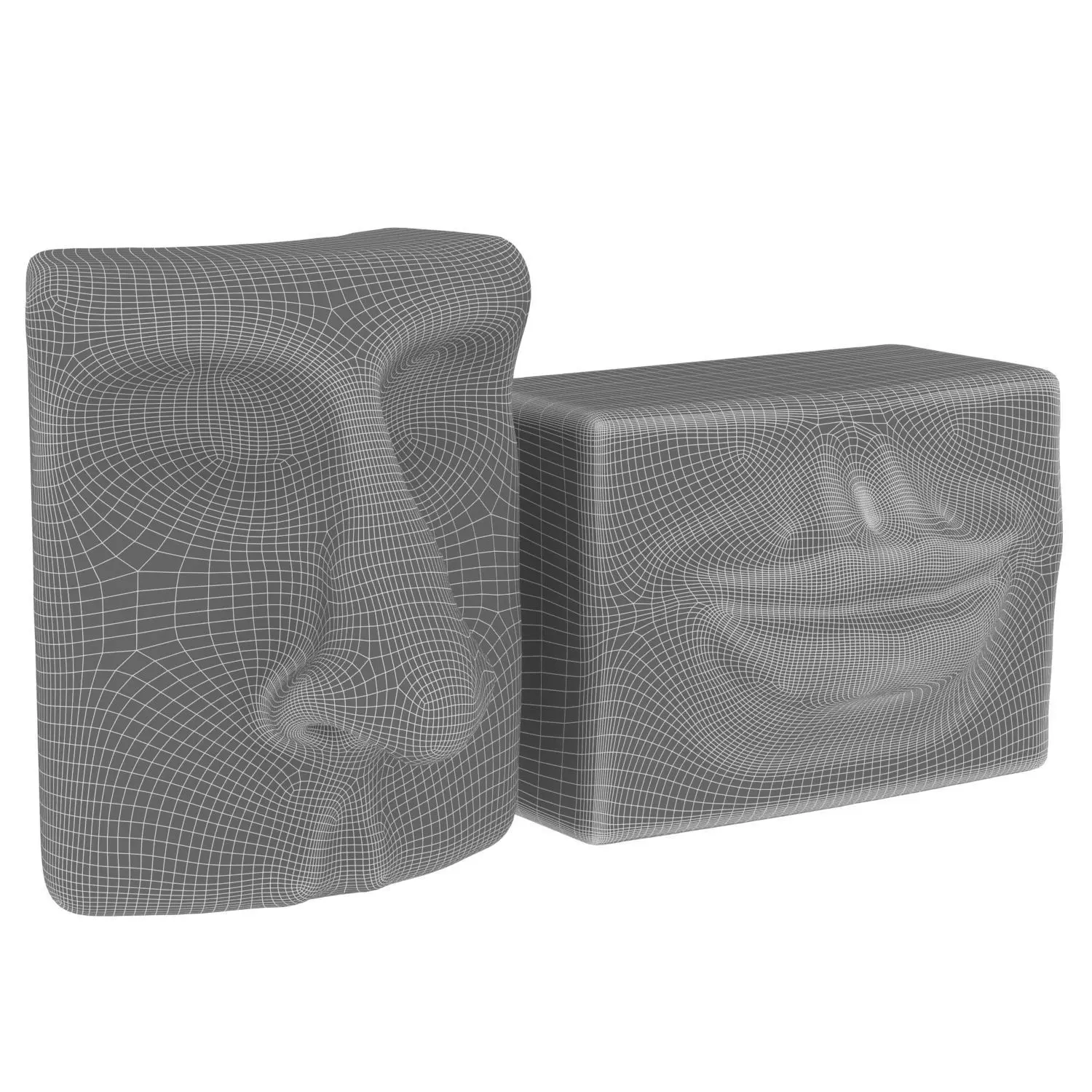 Geometric Face Sculptures Low-poly 3D model_3