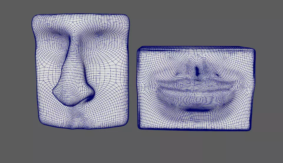 Geometric Face Sculptures Low-poly 3D model_9